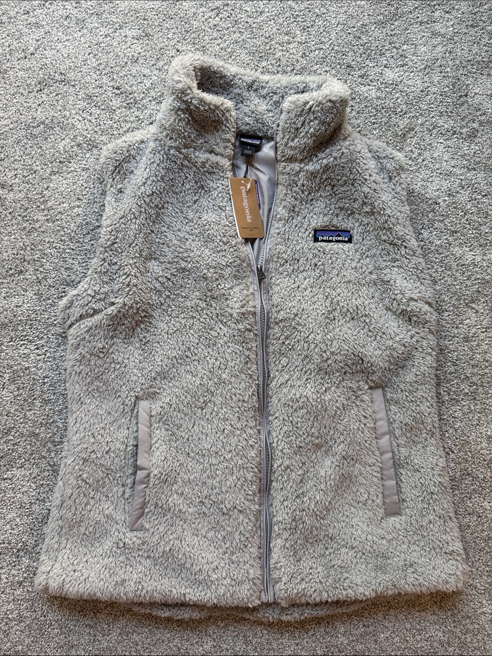 Patagonia Women's Heather Gray Sherpa Fleece Vest